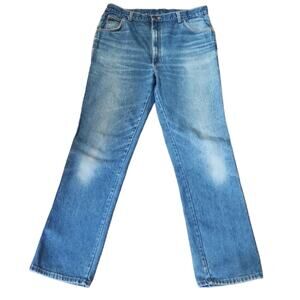 Vintage Steel Mens Straight Leg 100% Cotton Jeans Size 36X32 Denim Workwear RARE